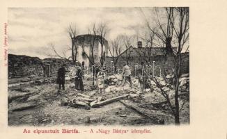 Bártfa - 10 db képeslap "Az elpusztított Bártfa" (tűzvész után)/ 10 postcards: "Destr...