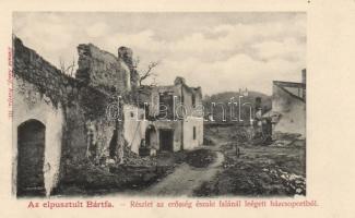 Bártfa - 10 db képeslap "Az elpusztított Bártfa" (tűzvész után)/ 10 postcards: "Destr...