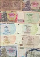 Kenya / Mozambik / Zaire / Zimbabwe 32db modern bankjegy T: vegyesKenya / Mozambique / Zaire / Zimbabwe 32 pcs of modern banknotes C: mixed