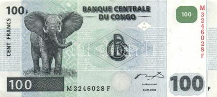 Kongói Demokratikus Köztársaság 2000. 100F T:II Congo Democratic Republic 2000. 100 Francs C:XF