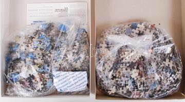 Holland 1000 db-os és egy olasz 500 db-os puzzle játékok, 30×36 cm