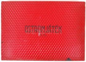 Cca 1930 Ostromjáték, társasjáték, teljes, játszható állapotban, doboza sérült, 38×25 cm