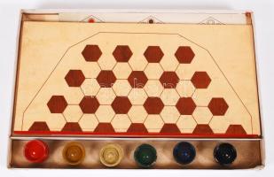 Cca 1930 Egyszer fenn-egyszer lenn, társasjáték, teljes, játszható állapotban, doboza sérült, 36×24 ...