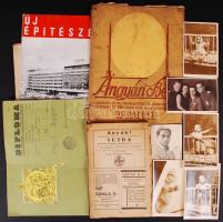 Nagy átnézetlen vegyes nyomtatvány és okmány hagyaték tétel irattartó dobozban