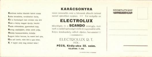 Budapest, Kossuth-szobor leleplezése emléklap, hátoldalán Electrolux reklám, mérete 28 × 10.5 cm