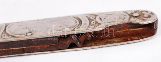 1900 A búr háború emlékére készített zsebkés Transvaal felirattal és Kruger elnök képével. Dugóhúzó ...