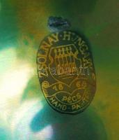 Zsolnay eozin mázas ivóedény, jelzett, hibátlan, m:18 cm, h:21 cm