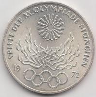 NSZK 1972J 10M Ag "Olimpia-München/Olimpiai Láng" T:1-
GFR 1972J 10 DMark Ag "Olympic...