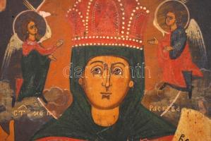 Antik görög ikon, apró lepattanásokkal, 28×22 cm