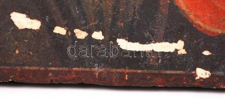 Antik görög ikon, apró lepattanásokkal, 28×22 cm