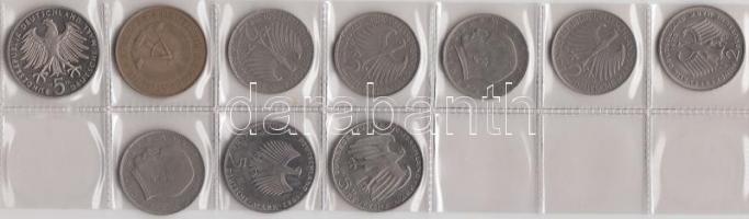 NDK/NSZK 10db klf 2M + 5M mindegyik emlékveret T:PP,1-,2
GDR/GFR 10pcs of different 2 Mark and 5 Mar...