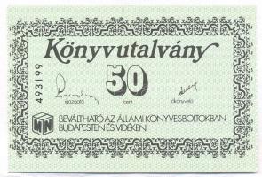 ~1960. "Könyvutalvány" 50Ft értékben "Művelt Nép Könyvterjesztő Vállalat" lila pecséttel T:II