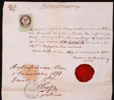 1869 Hochmut Ábrahám rabbi autográf levele