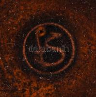 Jelzett mázas kerámia kancsó / Beer mug 19 cm