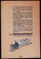cca 1930 Kneipp malátakévé reklámnyomtatvány
