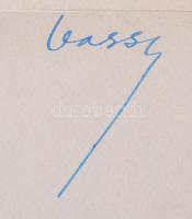 1921 Vass József (1877-1930) kalocsai nagyprépost, politikus aláírása hivatalos okiraton vallás- és ...