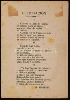 cca 1900 Újévi litho üdvözlőkártya / Litho greeting card 9x13 cm