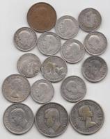 Kanada 1916-1942. 16db klf fém és ezüstpénz T:vegyes
Canada 1916-1942. 16 pcs of metal and silver co...