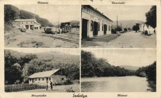 Szokolya kőzúzda, bányaépület, halastó