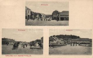 Szentágota market place, streets