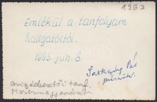 1968 Brigádvezetői tanfolyam résztvevői Mosonmagyaróváron 15x9 cm