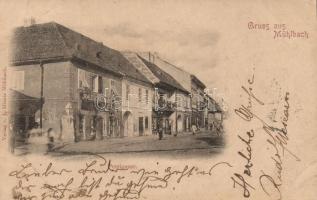 Szászsebes with the shop of Josef Baumann (fl)