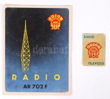 1958 Orion jótállási jegy kezelési utasítással és egy Orion-jelvény