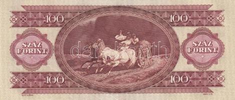 1984. 100Ft (5x) egymás utáni sorszámmal, nyomdai papírránccal T:I
