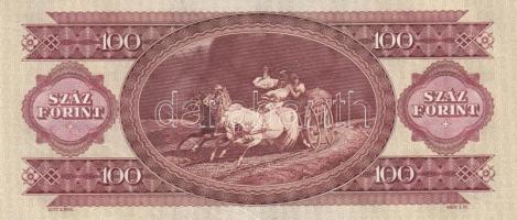 1984. 100Ft (5x) egymás utáni sorszámmal, nyomdai papírránccal T:I