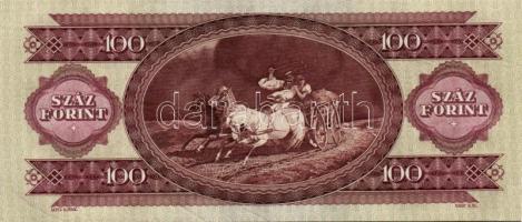 1984. 100Ft (6x) egymás utáni sorszámmal, nyomdai papírránccal T:I