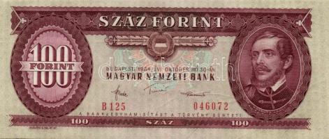 1984. 100Ft (6x) egymás utáni sorszámmal, nyomdai papírránccal T:I