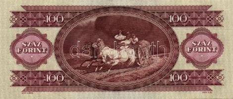 1984. 100Ft (6x) egymás utáni sorszámmal, nyomdai papírránccal T:I