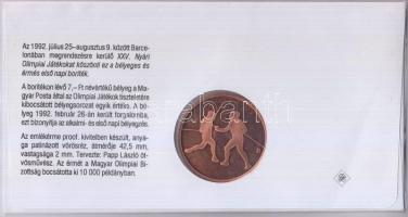 1992. "Barcelona" emlékérem érmés borítékon T:PP