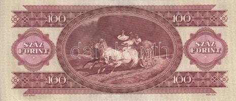 1984. 100Ft (7x) egymás utáni sorszámmal, nyomdai papírránccal T:I