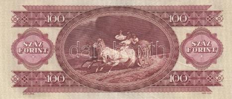 1984. 100Ft (7x) egymás utáni sorszámmal, nyomdai papírránccal T:I
