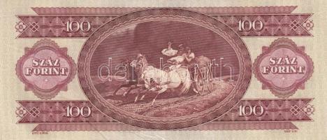 1984. 100Ft (8x) egymás utáni sorszámmal, nyomdai papírránccal T:I