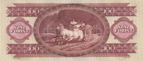 1984. 100Ft (8x) egymás utáni sorszámmal, nyomdai papírránccal T:I