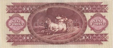 1984. 100Ft (8x) egymás utáni sorszámmal, nyomdai papírránccal T:I