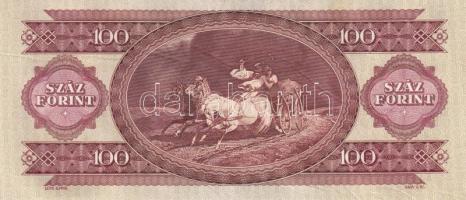 1984. 100Ft (8x) egymás utáni sorszámmal, nyomdai papírránccal T:I