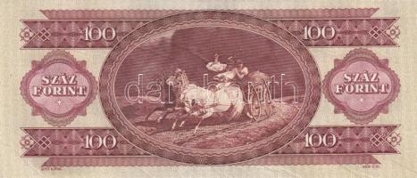 1984. 100Ft (8x) egymás utáni sorszámmal, nyomdai papírránccal T:I