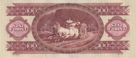 1984. 100Ft (3x) egymás utáni sorszámmal, nyomdai papírránccal T:I