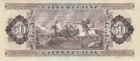 1989. 50Ft (4x) egymás utáni sorszámmal és nyomdai papírránccal T:I