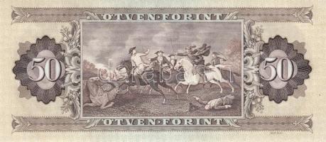 1989. 50Ft (4x) egymás utáni sorszámmal és nyomdai papírránccal T:I