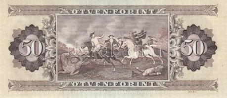 1989. 50Ft (5x) egymás utáni sorszámmal és nyomdai papírránccal T:I