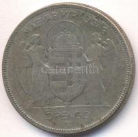 1930. 5P Ag "Horthy-jobbra" T:3
