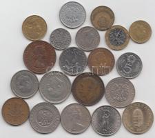 20db vegyes fémpénz különböző országokból T:vegyes
20 pcs of mixed world coins C:mixed