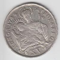 1744KB XVKr Ag "Mária Terézia / Madonna" Körmöcbánya (6.34g) T:2 juszt.
Hungary 1744KB XV ...