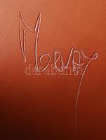 Morvay Zsuzsa (1946-): Királynő a kalitkában. Mázas kerámia, jelzett, hibátlan, m:46 cm, d:21 cm