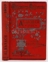 Egyetemes Regénytár: Almanach 1910. Szerk. Mikszáth Kálmán. Bp., 1910, Singer és Wolfner. Gottermayer-féle kiadói, aranyozott, dombornyomott egészvászon kötésben, kisebb hibákkal, belül itt-ott foltos