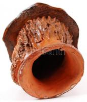 Keszthelyi Péter (keramikus): Kalapos juhász. Festett kerámia fej, jelzett, hibátlan, m: 28 cm, d:24...
